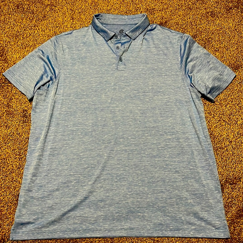 Champion Heather Light blue Polo Shirt, Size XXL